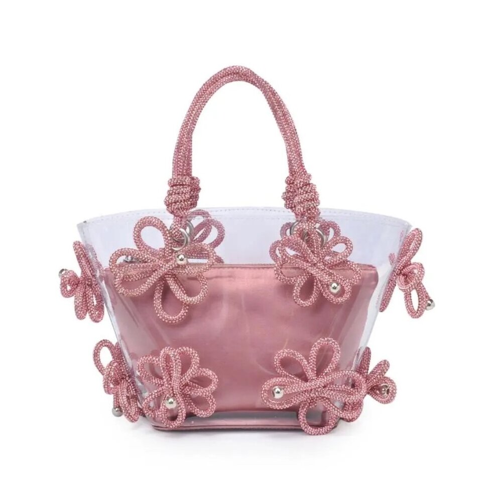 Mariposa Crystal Floral Bag in Pink